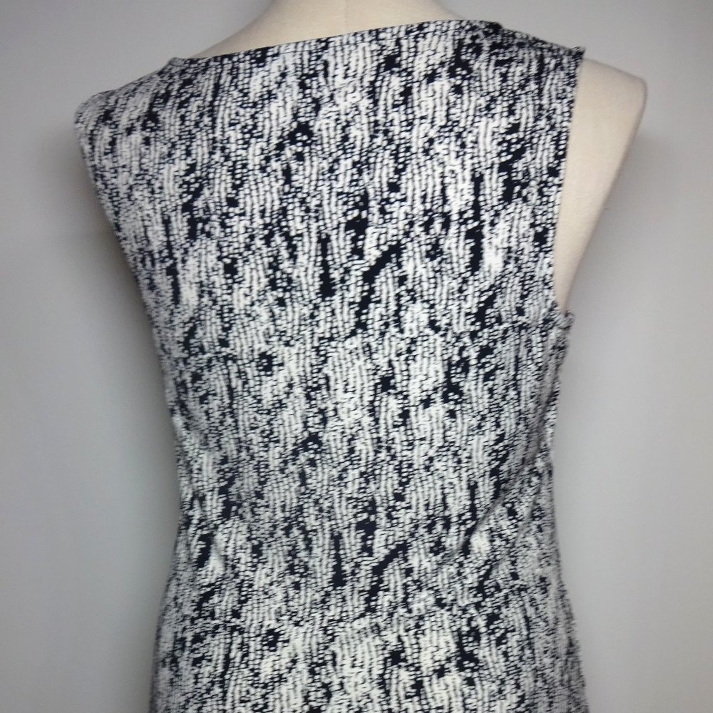Alfani Womens Sleeveless Square Neck Dress Tank Top Medium Black and White